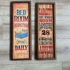 Vintage Americana decorative wall plaques man cave garage cabin decor Air BNB